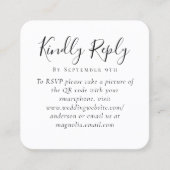 Weddenschap Website QR Code RSVP Contactkaartje (Voorkant)