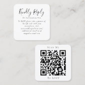 Weddenschap Website QR Code RSVP Contactkaartje (Voorkant / Achterkant)