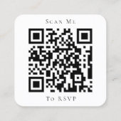 Weddenschap Website QR Code RSVP Contactkaartje (Achterkant)