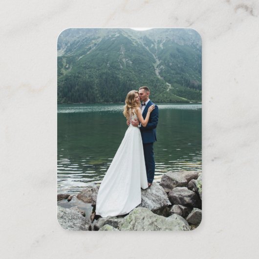 Weddenschap Website QR Code RSVP Foto Aarde Tonen Informatiekaartje (Achterkant)