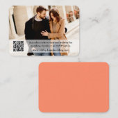 Weddenschap Website QR Overlay Foto Koraal Informatiekaartje (Voorkant / Achterkant)