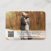 Weddenschap Website QR Overlay Foto Kraft Informatiekaartje (Voorkant)