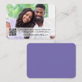 Weddenschap Website QR Overlay Foto Periwinkle Informatiekaartje (Voorkant / Achterkant)