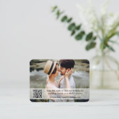 Weddenschap Website QR Overlay Foto Sage Green Informatiekaartje (Staand voorkant)