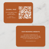 Weddenschap Website RSVP Online QR Code Terracotta