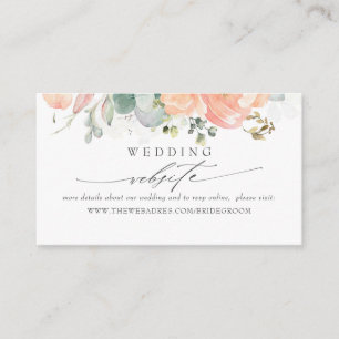 Weddenschap Website Sage en Peach Foliage Visitekaartje