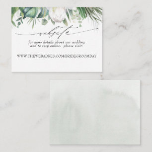 Weddenschap Website Soft White Flowers Visitekaartje