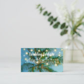Weddenschap Website Tropisch strand String Lights  Visitekaartje (Staand voorkant)