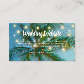 Weddenschap Website Tropisch strand String Lights  Visitekaartje (Voorkant)