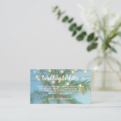Weddenschap Website Tropisch strand String Lights  Visitekaartje (Staand voorkant)