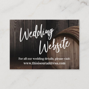 Weddenschap Website Typografie Wood Barrel Informatiekaartje