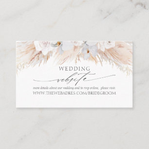 Weddenschap Website White Tropical Flowers & Pampa Visitekaartje