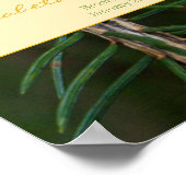 Weddenschap WELCOME Sign Yellow Leaf Pine Branch Poster (Hoek)