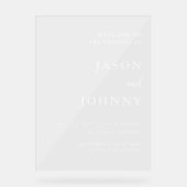 Weddenschap Welkom Acryl Bord (Voorkant)