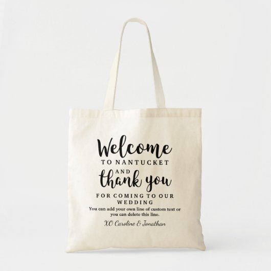 Weddenschap Welkom en bedankt voor het cadeautje Tote Bag (Voorkant)