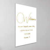 Weddenschap Welkom Gold White Folie Afdrukken (Laagn)