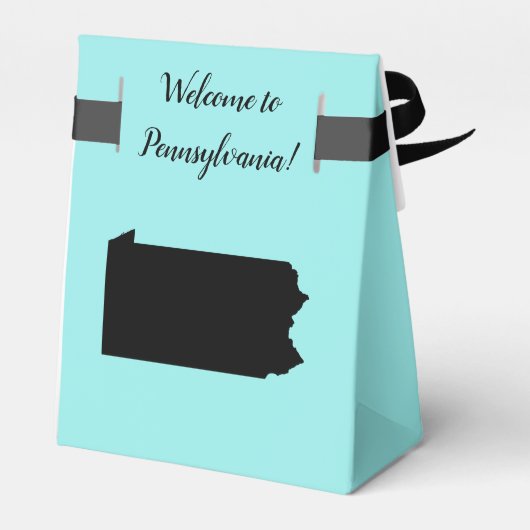 Weddenschap Welkom in Pennsylvania Favor Box, Map Bedankdoosjes (Achterkant)