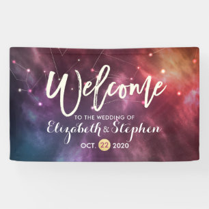 Weddenschap Welkomststerren Nebula Constellations Spandoek