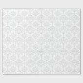 Weddenschap White Damask Simple Elegance Classic Cadeaupapier (Vlak)