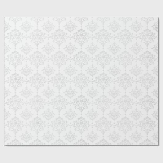 Weddenschap White Damask Simple Elegance Classic Cadeaupapier (Vlak)