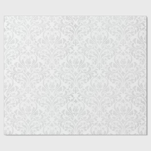 Weddenschap White Damask Simple Elegance Roos Cadeaupapier (Vlak)