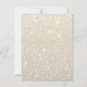 Weddenschap - White Gold Glitter Fab Kaart (Achterkant)