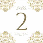 Weddenschap Wijn Tafelnummers  goud Sticker (Voorkant)