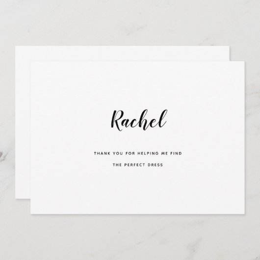 Weddenschap-winkel Boutique-minimalist Bedankkaart (Voorkant / Achterkant)