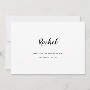 Weddenschap-winkel Boutique-minimalist Bedankkaart