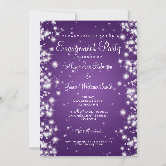 Weddenschap Winter Paars Kaart (Voorkant)