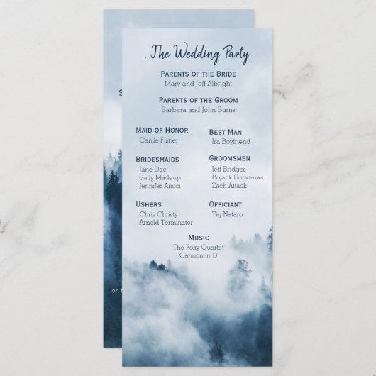 Weddenschap winterbergtanden programma (Voorkant / Achterkant)