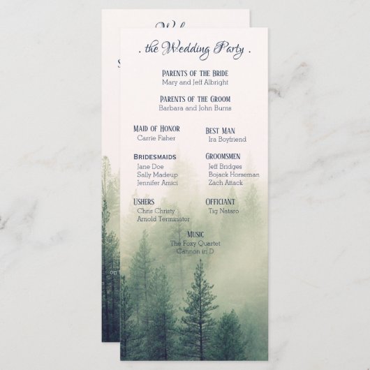 Weddenschap winterbergtanden programma (Voorkant / Achterkant)