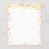 Weddenschap wit goud roze glitter budget uitnodigi flyer (Achterkant)