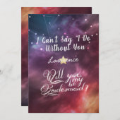 Weddenschap word jij mijn Bridesmaïde sterrenbeeld Kaart (Voorkant / Achterkant)