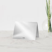 Weddenschap Zilver Klein Geometrische elegant Bedankkaart (Achterkant)