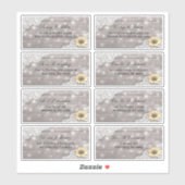 Weddenschap Zonnebloem Hout Koord Lichten Sticker (Vel)