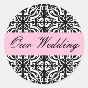 Weddenschap -  (zwart-witmasker) ronde sticker