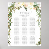 Weddenschapenkaart Elegant White Rose Poster (Voorkant)