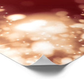 Weddenschapenkaart Mousserende lichten Goud Poster (Hoek)