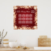 Weddenschapenkaart Mousserende lichten Goud Poster (Keuken)