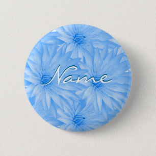 Weddenschapnamen - aanpasbare blauwe lly ronde button 5,7 cm