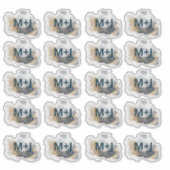 Weddenschappen blauwe en goudprijs sticker (Voorkant)