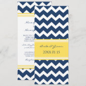 Weddenschappen Blauwe Gele Chevron Kaart (Voorkant / Achterkant)