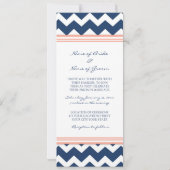 Weddenschappen Blue Coral Chevron Kaart (Achterkant)