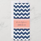 Weddenschappen Blue Coral Chevron Kaart (Voorkant)