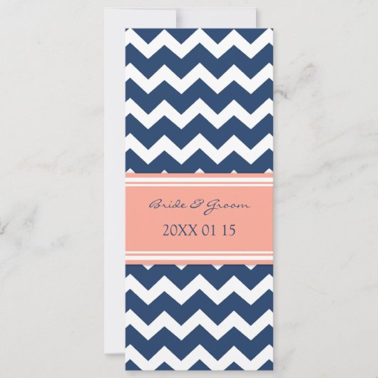 Weddenschappen Blue Coral Chevron Kaart (Voorkant)