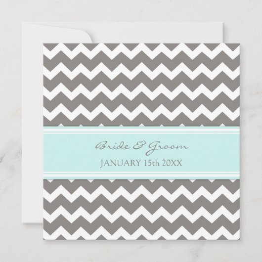 Weddenschappen Blue Gray Chevron Kaart (Voorkant)