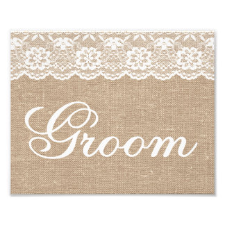 Weddenschappen - Burlap & Lace - Groom - Foto Afdruk