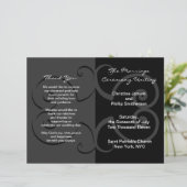 Weddenschappen-ceremonieprogramma Black Butterfly  (Staand voorkant)