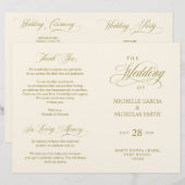 Weddenschappen Ceremony Program Classic Elegance G (Voorkant / Achterkant)